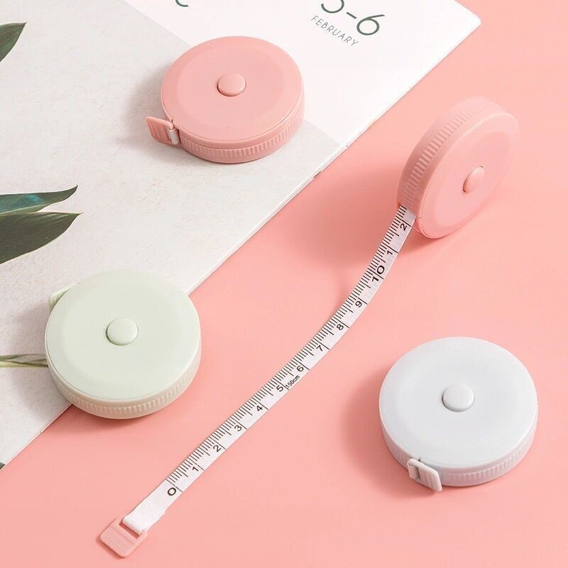 Meteran Mini Gulung 150CM Pengukur Lingkar Perut Baju Jahit Measure Tapes High Quality 1.5M Warna Pa