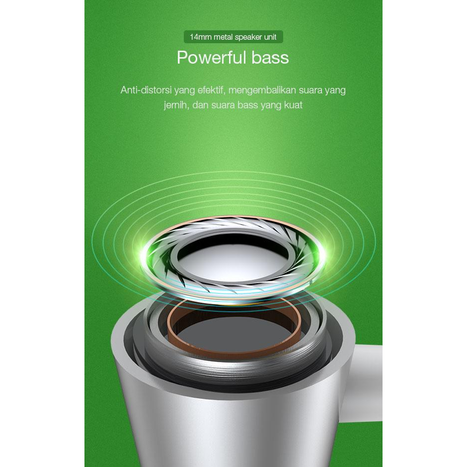 Headset Robot RE101S Wired Earphone Bass Compatible For All Phone Original - Garansi 1 Tahun