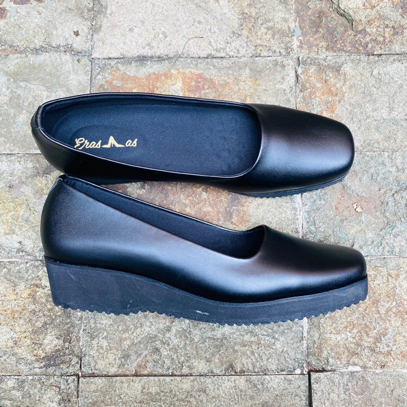 ERASMAS SEPATU WANITA|WEDGES 3cm B4| sepatu dinas, formal kerja