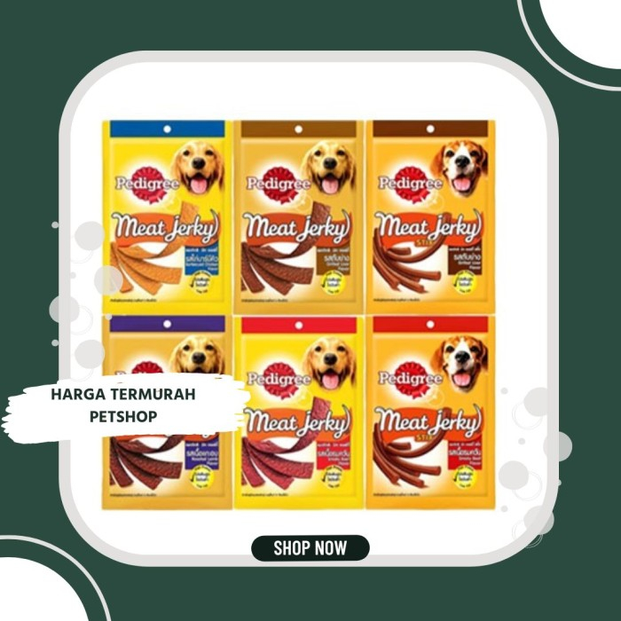 GROSIR PEDIGREE MEAT JERKY 80GR X 12 PCS / STICK 60GR ALL VARIAN /DOGFOOD/SNACK ANJING