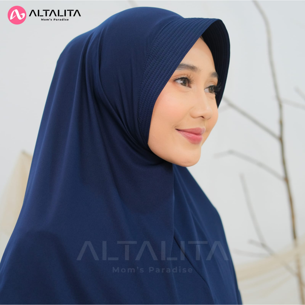 Altalita - Kerudung Instan Bergo Sport Hamidah Menutup Dada Jilbab Instan Qanita Penguin Size L Hijab Bergo Jersey Premium Cocok Untuk Sekolah Olahraga Volly Futsal Senam dan Sehari-Hari