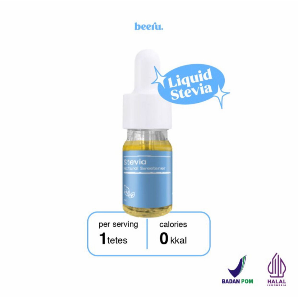 

Beeru Stevia Sweetener 5 ml, gula cair 0 kalori untuk diet & diabetes