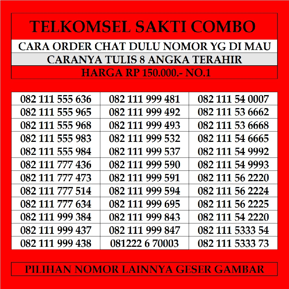 Nomor Cantik Simpati SP 150 Kartu Perdana Telkomsel Prabayar