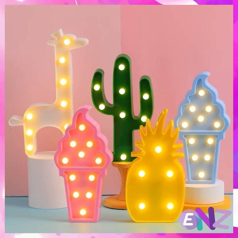 ENZ ® Lampu Tidur LED karakter UNICORN IMPORT / Lampu Hias Tumblr Aesthetic O1002