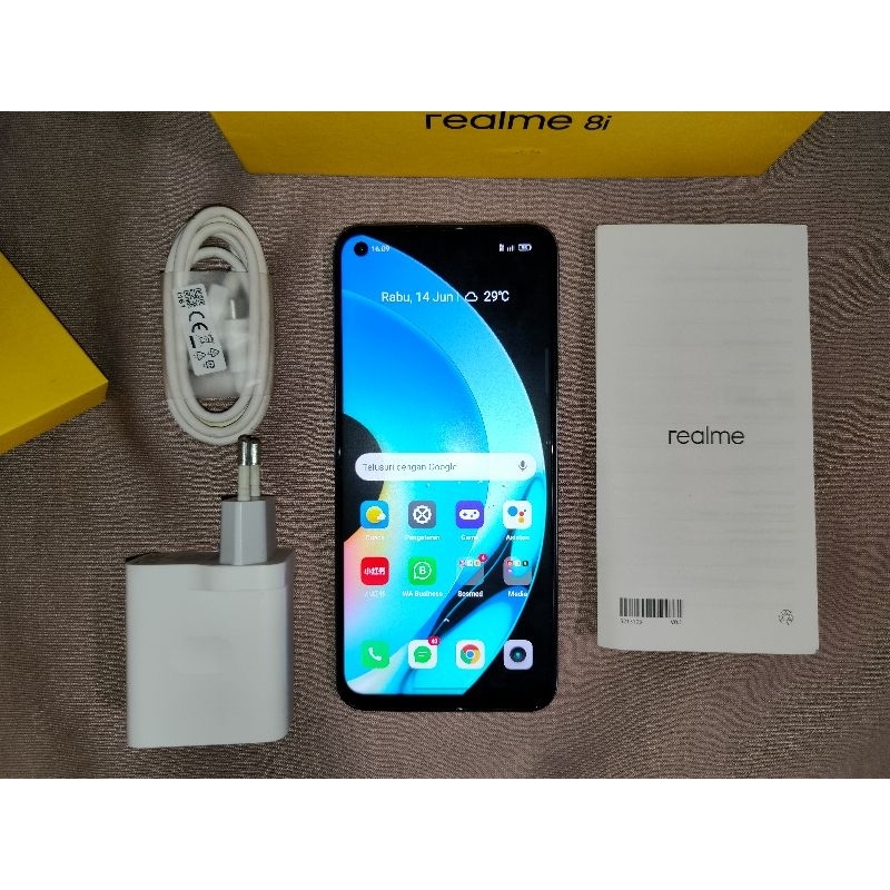 Second Realme 8i 4/64gb Fullset