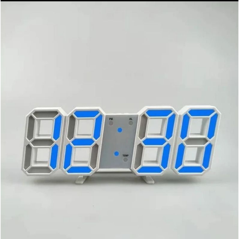 Jam meja digital 3D Led clock jam dinding malam berwarna