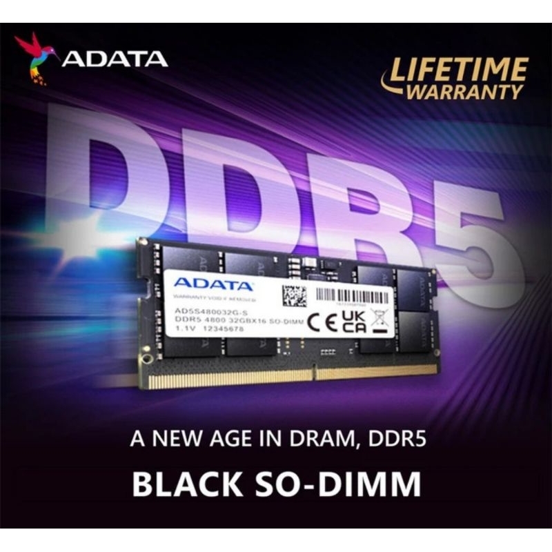 ADATA DDR5-4800Hz SO-DIMM Memory 8GB 16GB 32GB