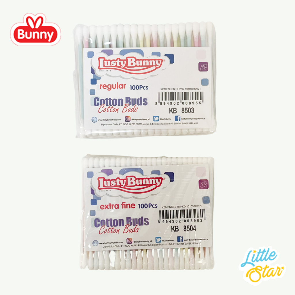 Pembersih Telinga Anak Bayi Lusty Bunny Cotton Buds Refil isi 100s