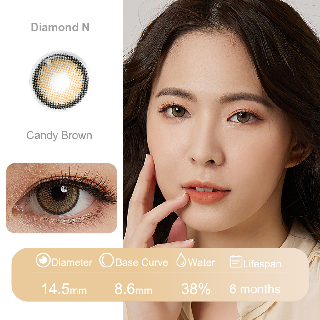 （COD)Softlens minus (-1.00 s/d -6.00) /Magister Softlens/ diameter 14.50 MM soflen minus grey/brown Softlens