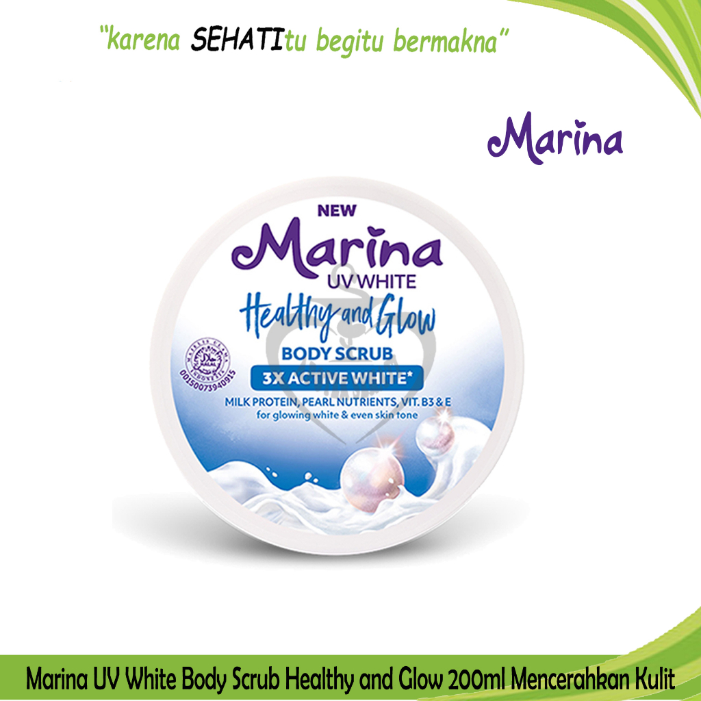 Marina Uv White Body Scrub Lulur Badan Whitening Scrub