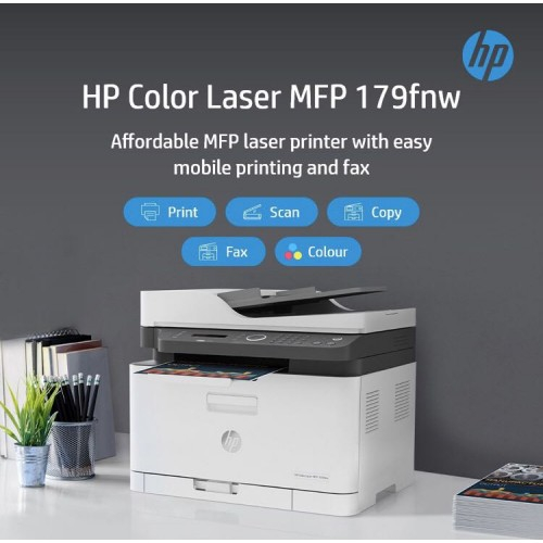 Printer HP Color Laser MFP 179fnw | M179FNW (AIO) Print Scan Copy Garansi Remi