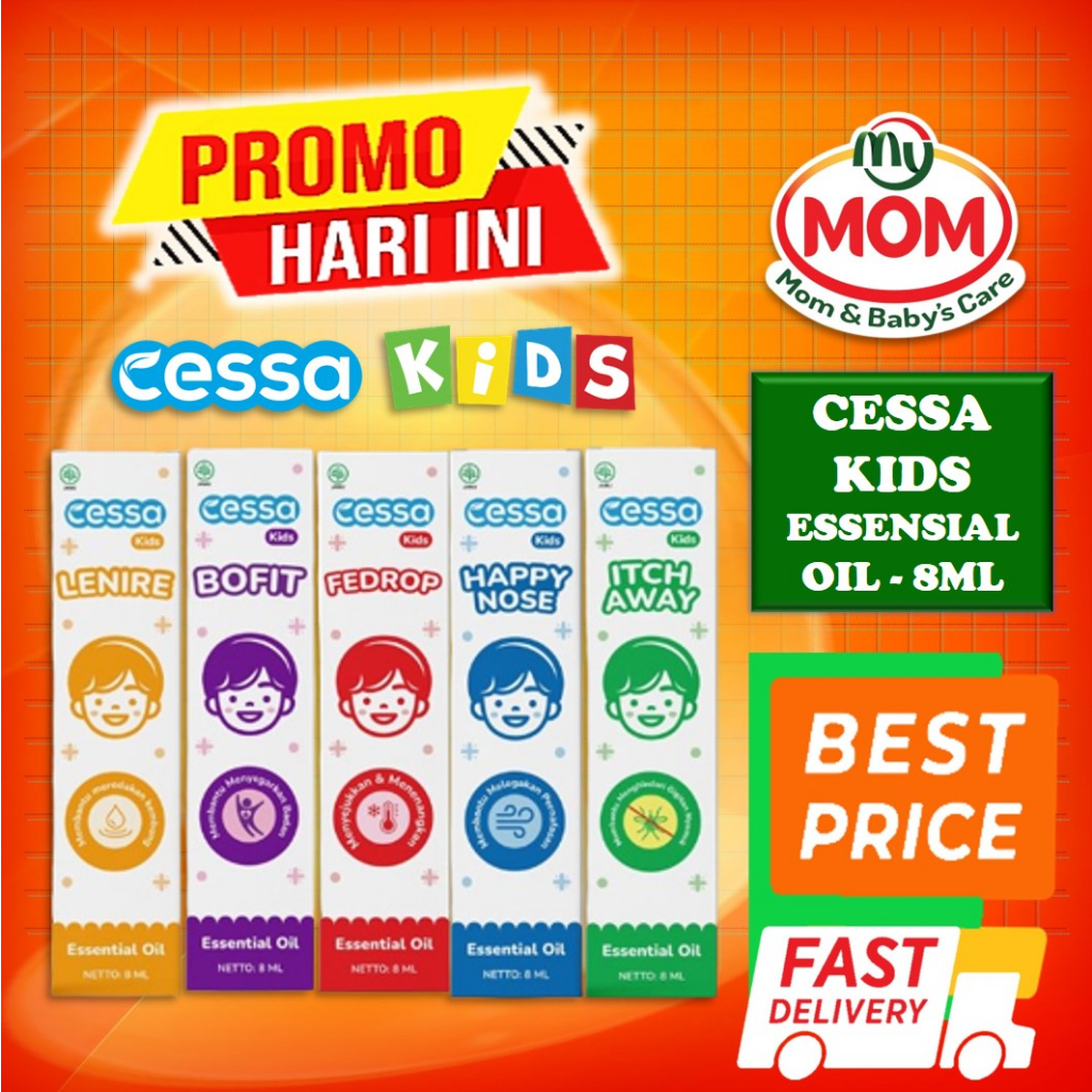 [BPOM] CESSA KIDS Essential Oil 3 Tahun+ 8ml / Fever Drop Cough Flu Bugs Away Immune Booster / MYMOM