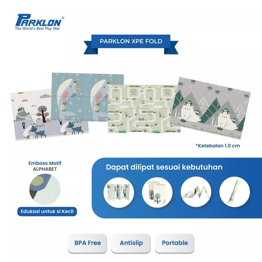 Parklon PE Fold Playmate 1.0 CM L/ Playmate Bayi - karpet anak