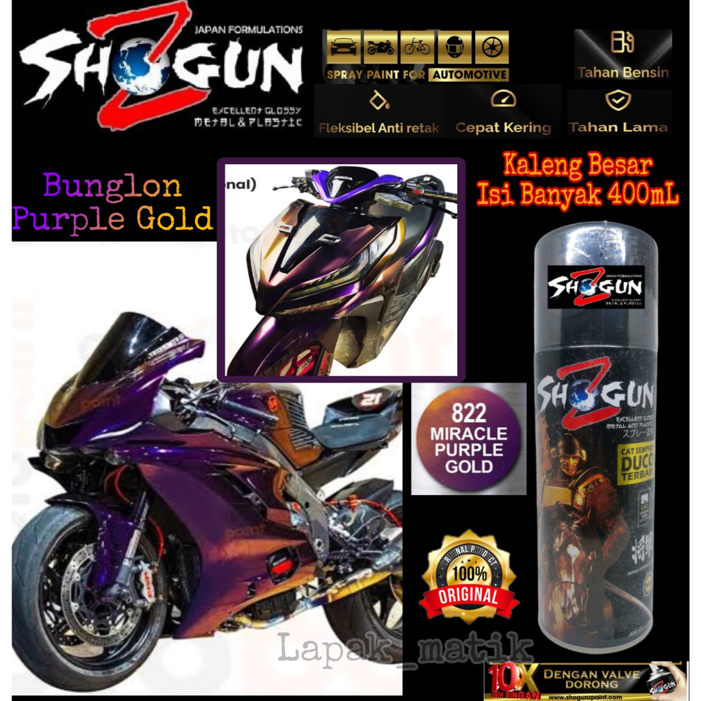 Pilok SHOGUN Z BUNGLON MIRACLE PURPLE GOLD 822 400ML