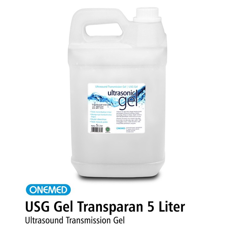 USG gel ultrasound gel transparan onemed 5 liter / ultrasonic gel