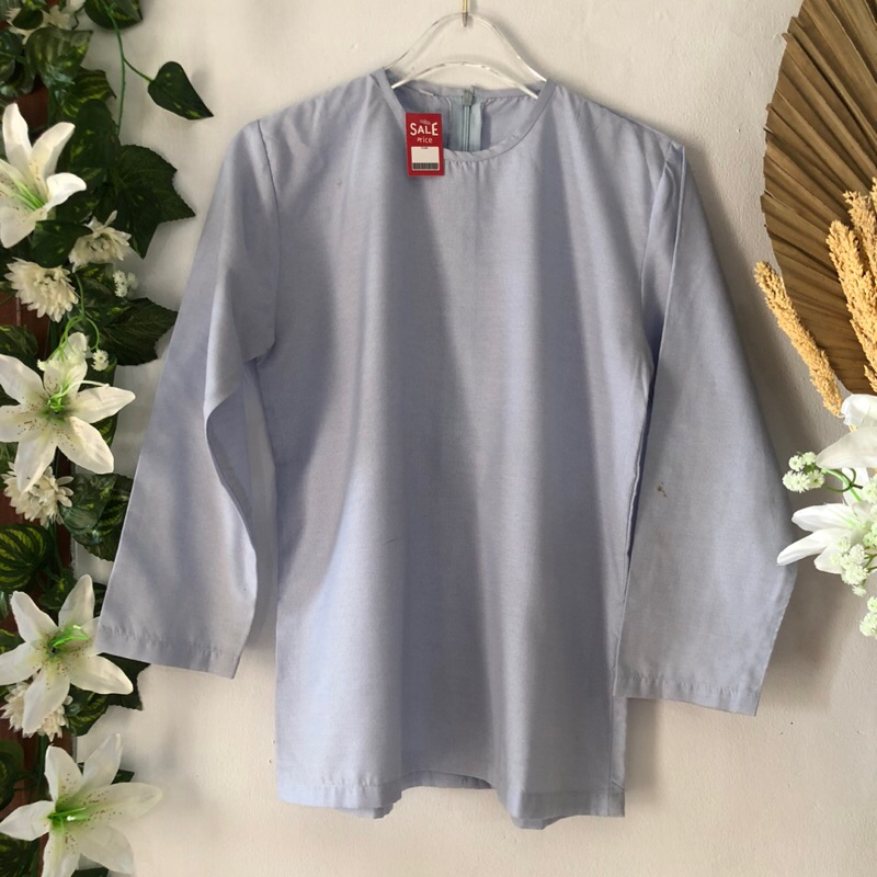 Blouse Biru Muda