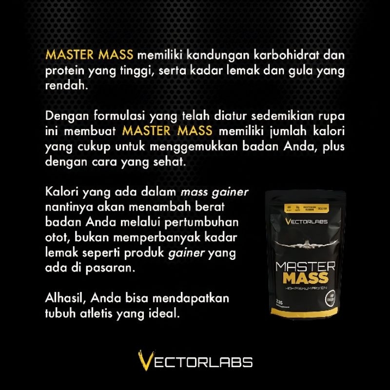 Vectorlabs Master Mass Gainer 12Lbs 5,4kg Susu Protein Penambah Berat Badan