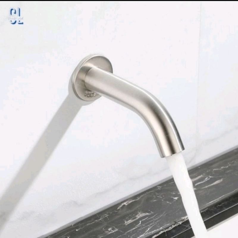 Kran TEMBOK Stainles 304 tekan ON OFF mini T17 - Keran air wudhu unik uniq touch tap faucet push