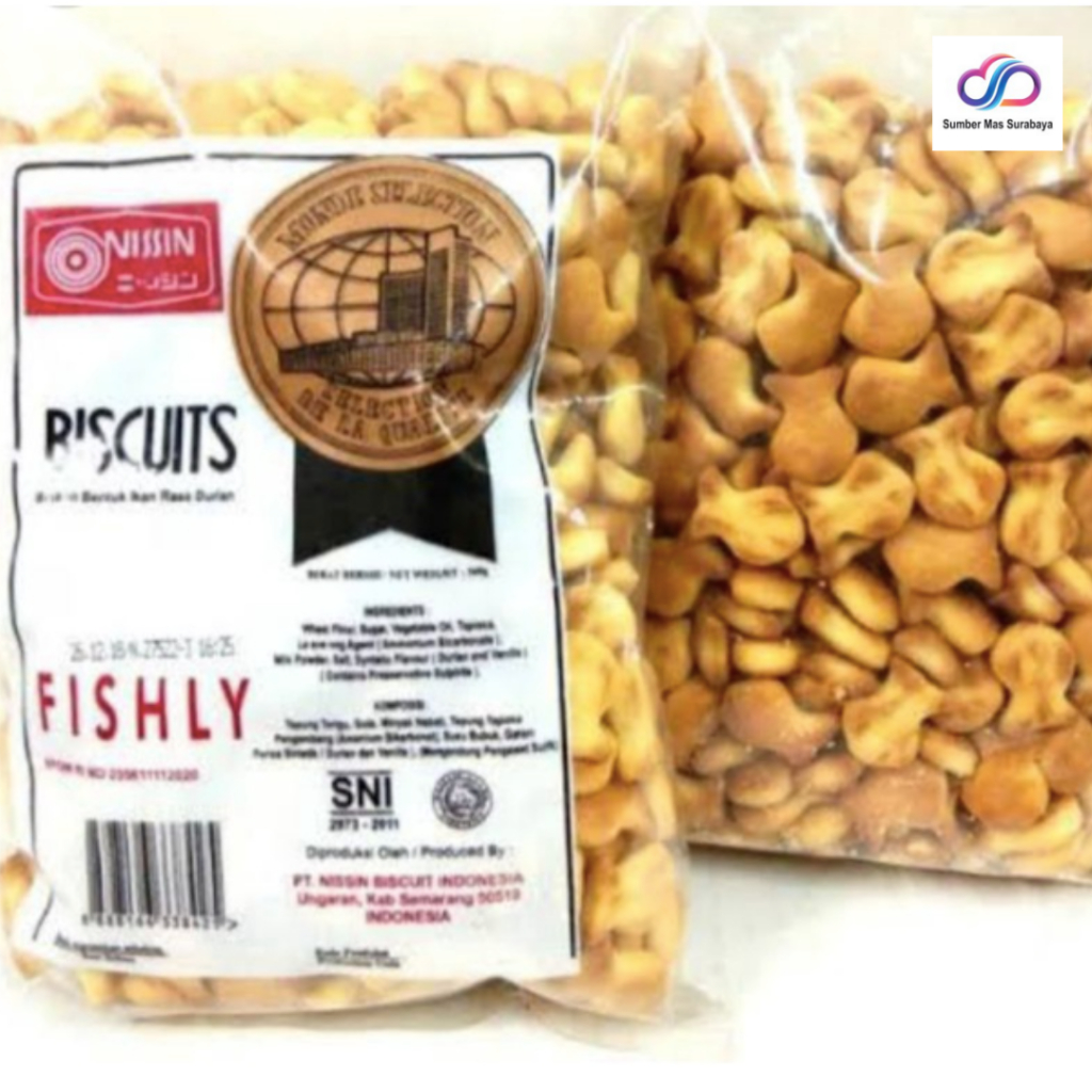 

Nissin Fishly Durian 300 gr Perpaduan Rasa Vanilla dan Durian Biskuit Kering Nissin Stik Durian