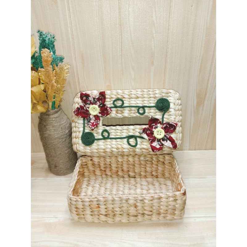 Anyaman ecenggondok tempat tissu etnik