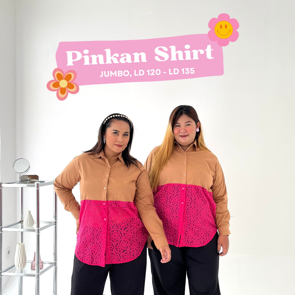 MOKMOK - Pinkan Kemeja Blouse Jumbo Basic Bigsize