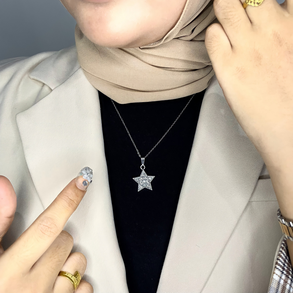 Promo COD Kalung Dan Liontin Titanium Aksesoris Wanita Pria Terbaru Kalung Anti Karat