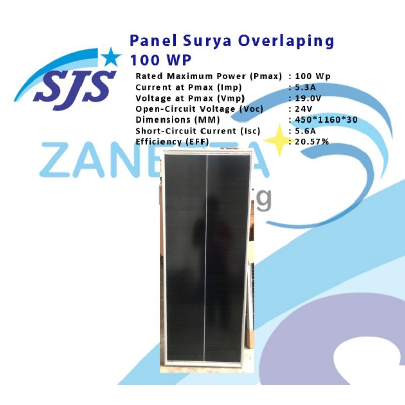 Panel Surya 100wp Overlapping New model Shingled
