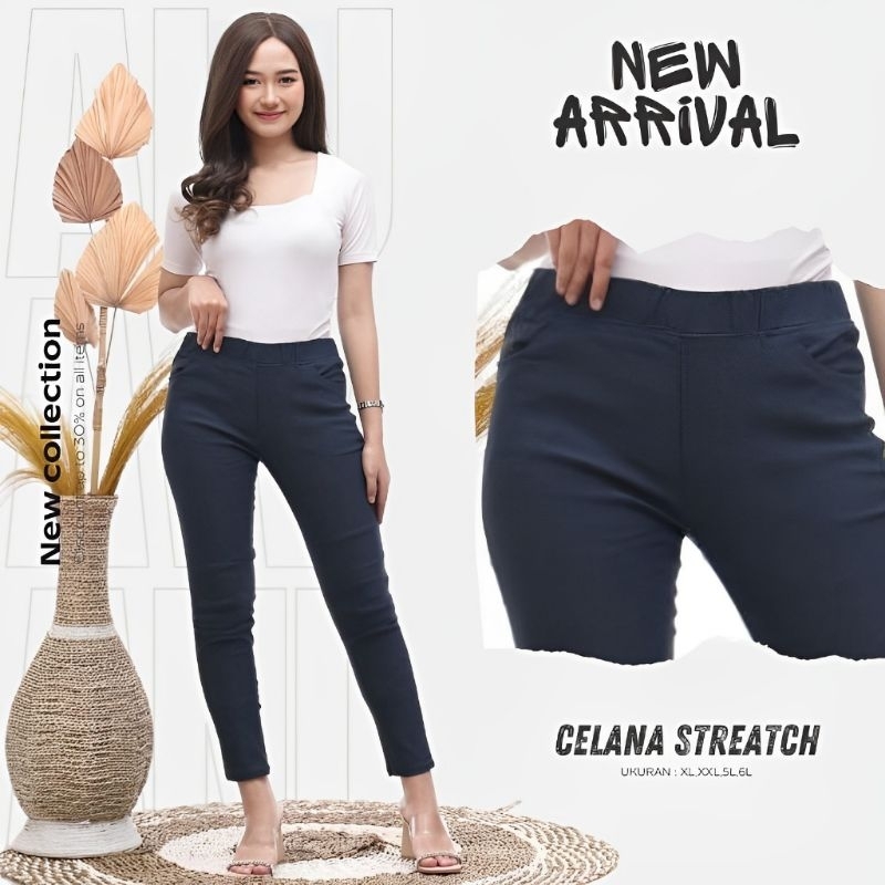 Elizabeth Pants / Chino Pants Wanita Bahan Tebal Stretch by Thufail Official