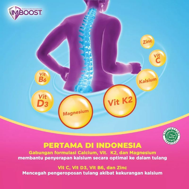 IMBOOST BONE EFFERVESCENT 8S - MEMBANTU MEMELIHARA KESEHATAN TULANG DAN GIGI