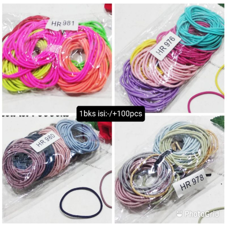 100pcs Karet Rambut Korea|Ikat Rambut