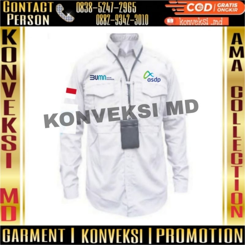 kemeja taktikal bumn ASDP Ferry Indonesia/seragam taktikal bumn ASDP Ferry Indonesia full bordir