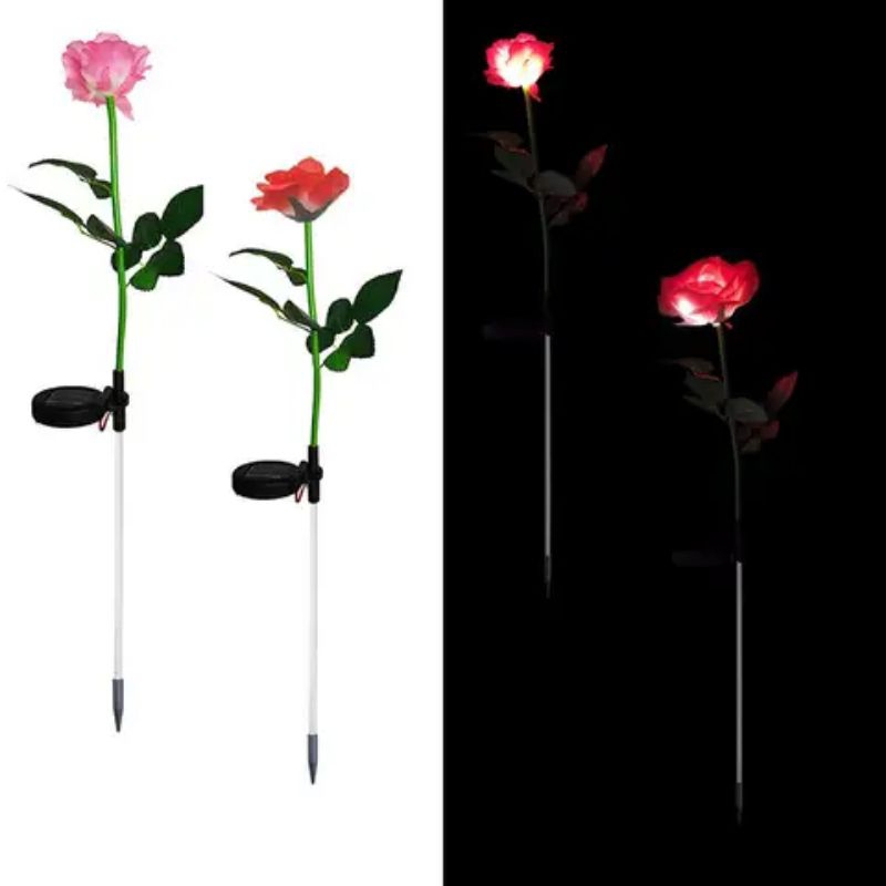 BUNGA LAMPU TAMAN LED BUNGA MAWAR