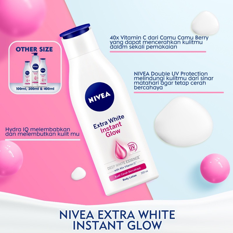 NIVEA Body Care Extra White Instant Glow SPF15 Lotion 200 ml