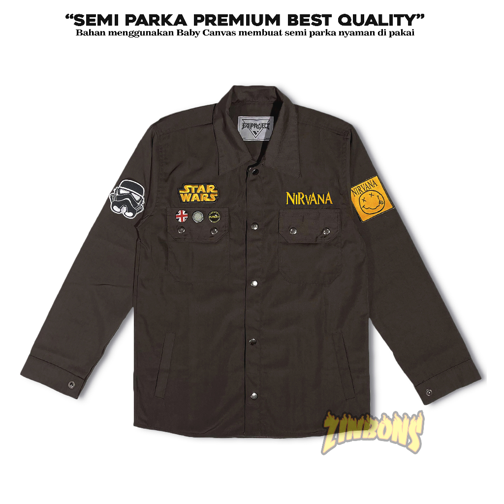 JAKET SEMI PARKA NIRVANA JAKET PRIA TRUCKER SEMI PARKA