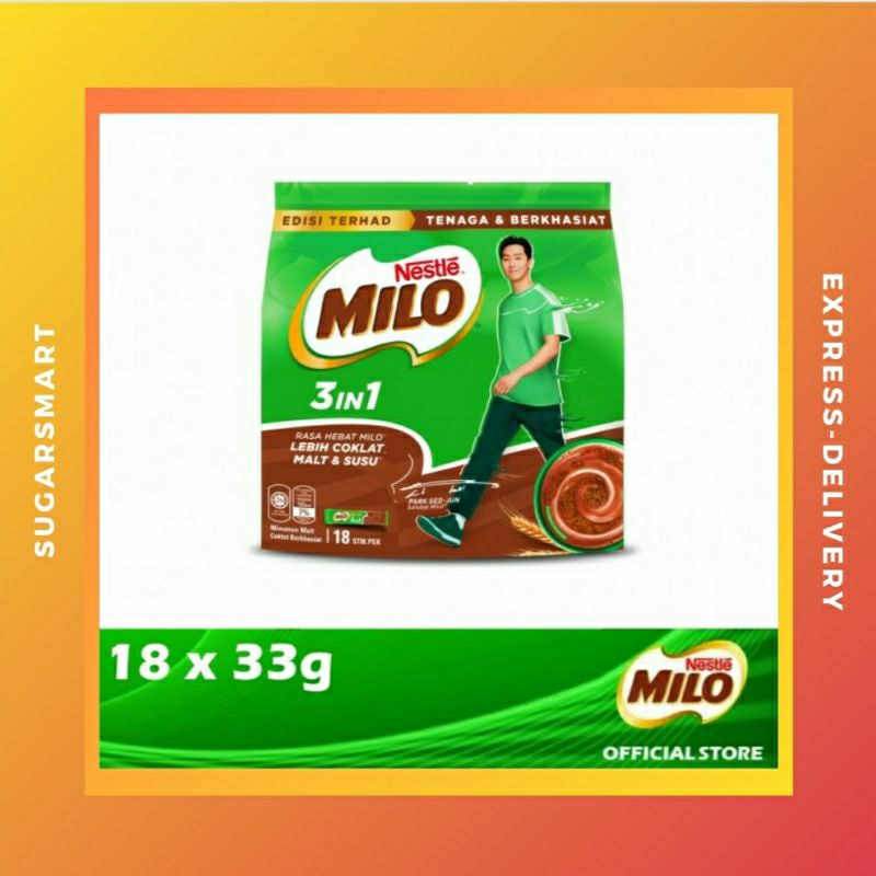 Milo 3in1 isi 18 sachet exp 02/24