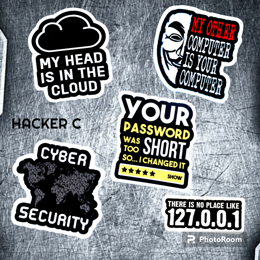 Sticker Pack Tumblr Aesthetic Hacker Quotes  MonochromeWaterproof Hiasan Laptop Botol Tumbler Case Hp DIY Stiker Tab