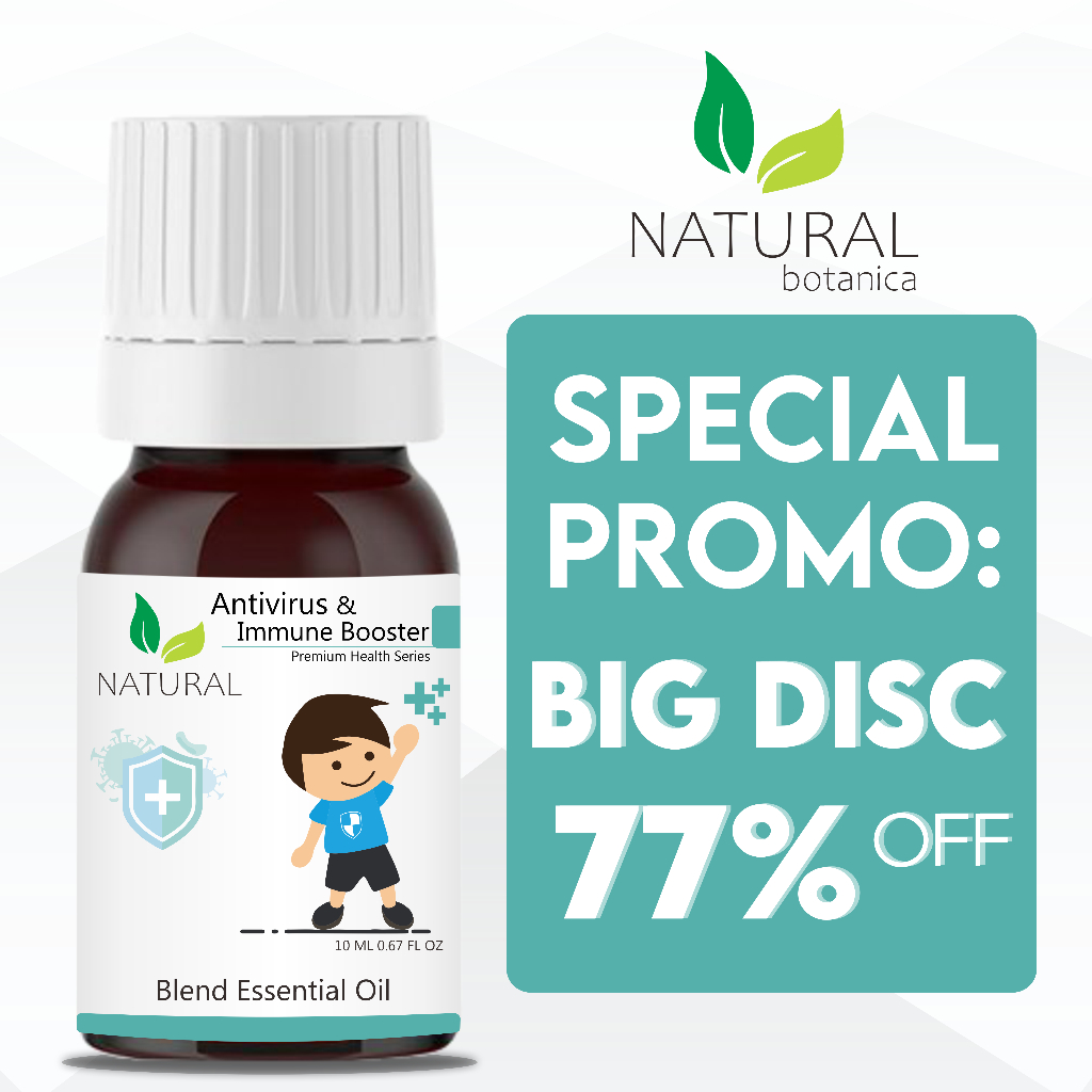 Natural Botanica Antivirus &amp; Immune Booster Essential Oil Pure Minyak Esensial Diffuser Humidifier