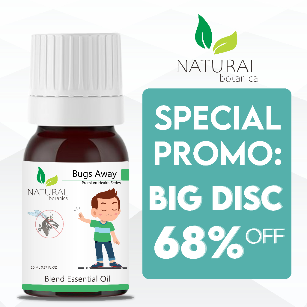 Natural Botanica Bugs Away Essential Oil Pure Minyak Esensial Atsiri Aroma Terapi Diffuser