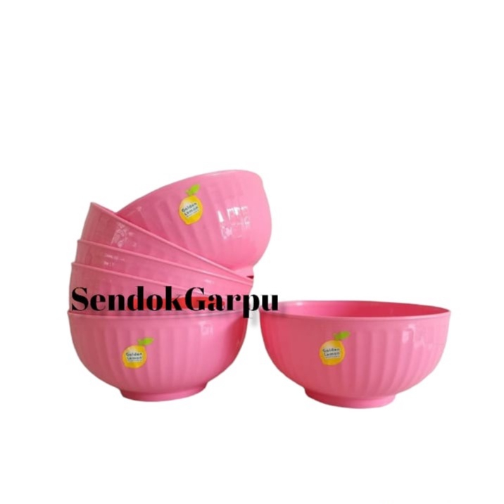 Mangkok Nasi Kecil Golden Lemon Pink MN-207/MN-211