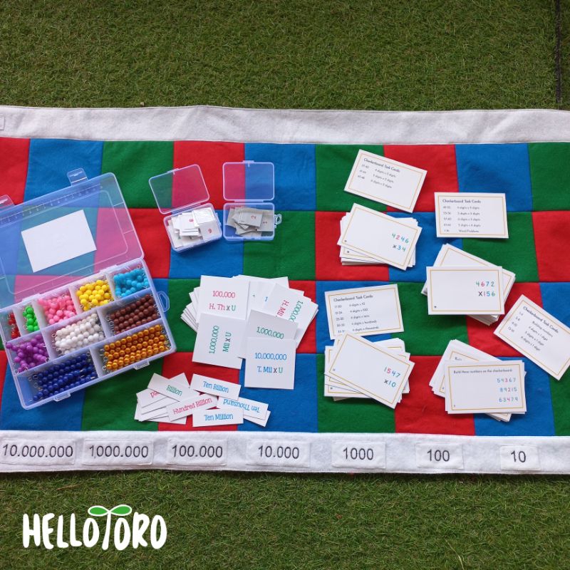 Montessori Checkerboard Perkalian Material