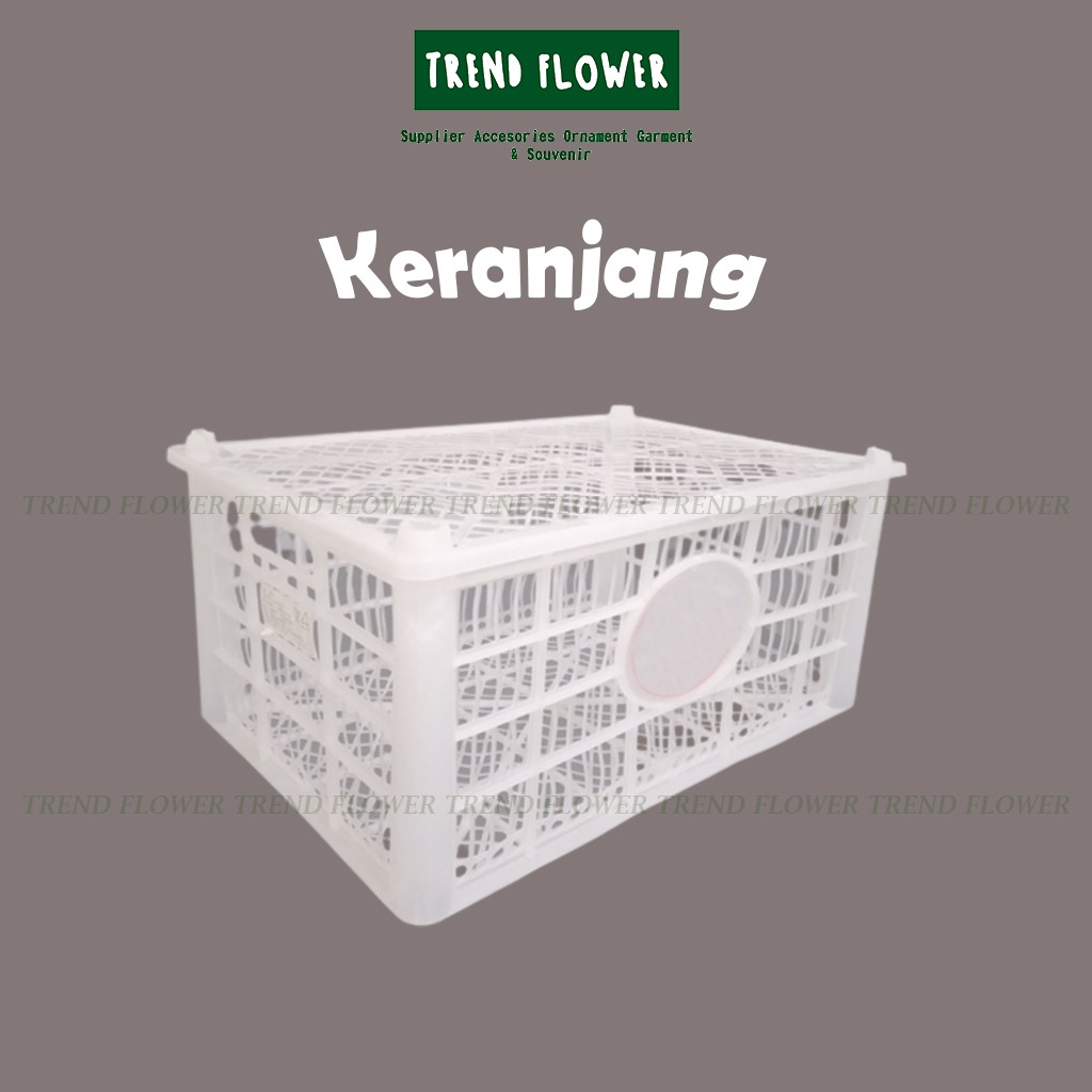 Keranjang Buah Bekas Putih Tutup Plastik - Wadah Penyimpanan Storage