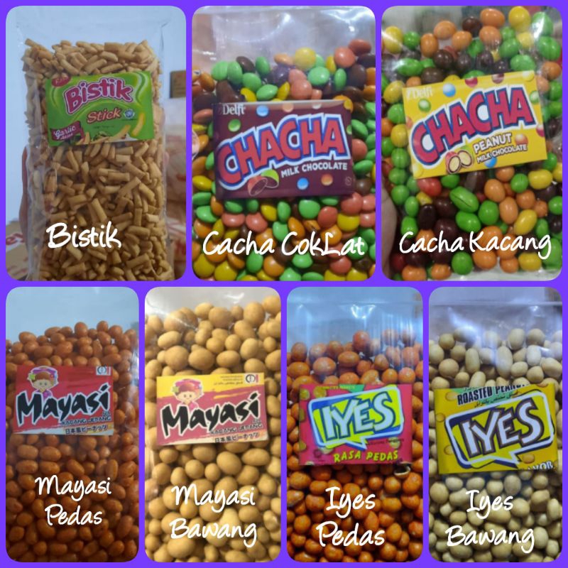 

Kacang iyes, mayasi, chacha coklat kacang | snack kiloan | snack ORI