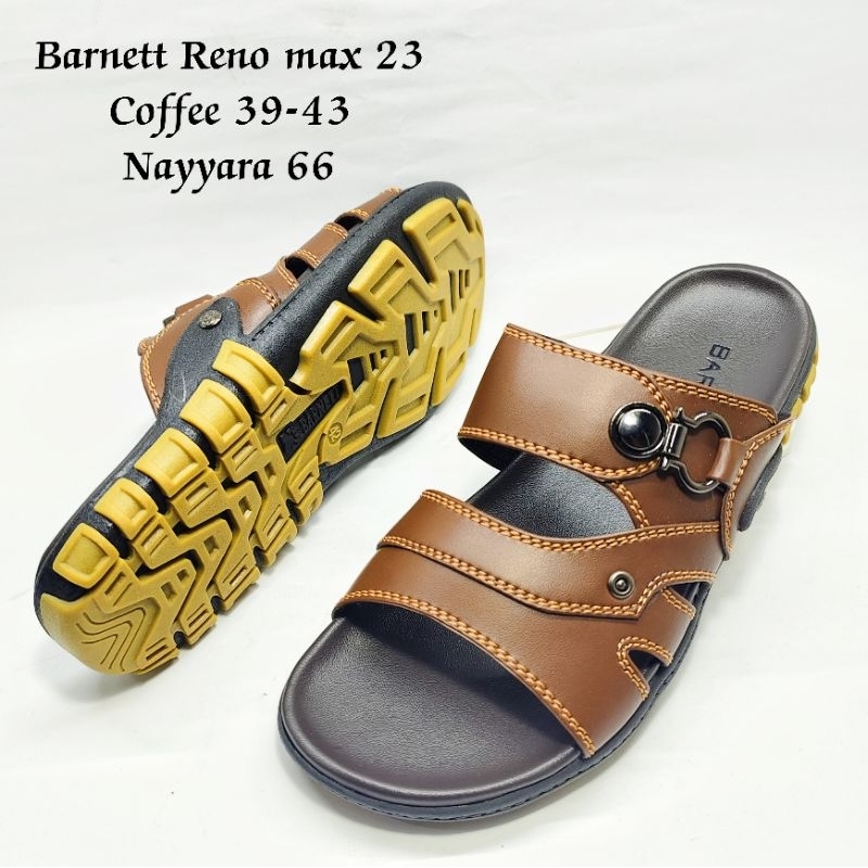 Sandal pria kulit Barnett Reno max 01 Reno 23 Sandal Casual pria