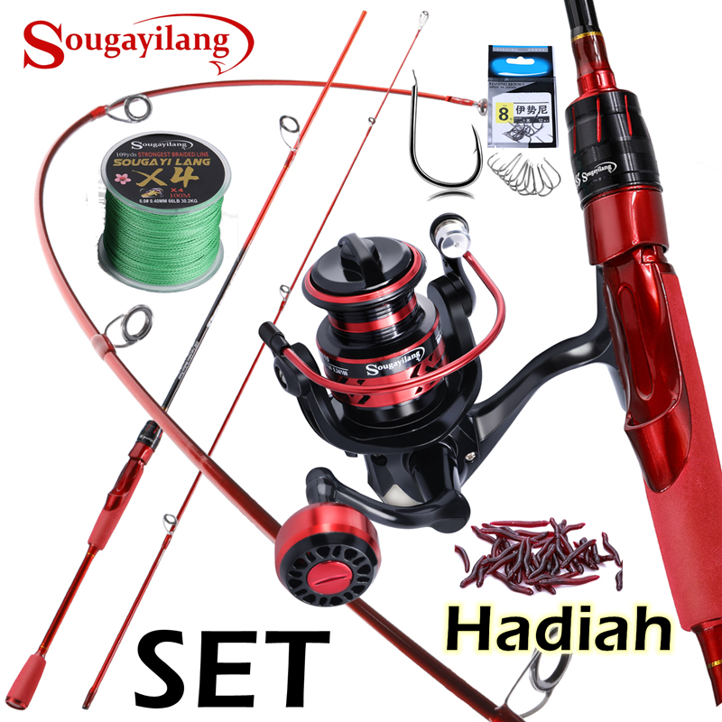 Sougayilang Joran Set 4-12LB Joran Pancing 1000-4000 Reel Joran Pancing Set Lengkap Full Set