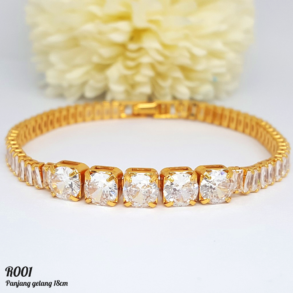 PGX Gelang Tangan Xuping Wanita Perhiasan Lapis Emas Aksesoris Fashion Premium - R001