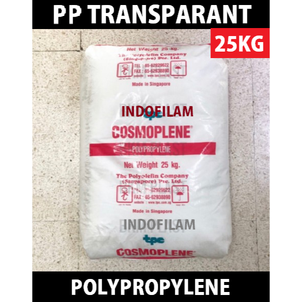 1 ZAK 25 KG BIJI PLASTIK PP PURE POLYPROPYLENE MURNI TRANSPARANT TANPA DAUR ULANG ORIGINAL VIRGIN NO