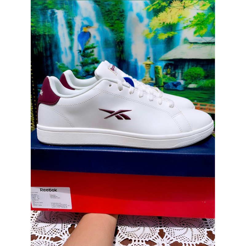 Reebok Royal Complete SPO CLN White Maroon White Blue Logo