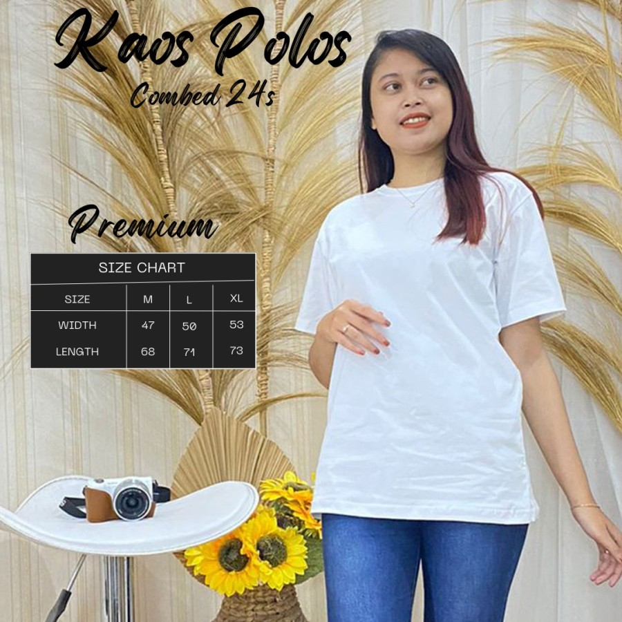 Kaos Polos PE UNISEX  S, M, L, XL, XXL / Kaos polos Pria Cowok / Kaos Polos Wanita Cewek / Kaos Oblong Pria Casual Neck O Premium PE 24s