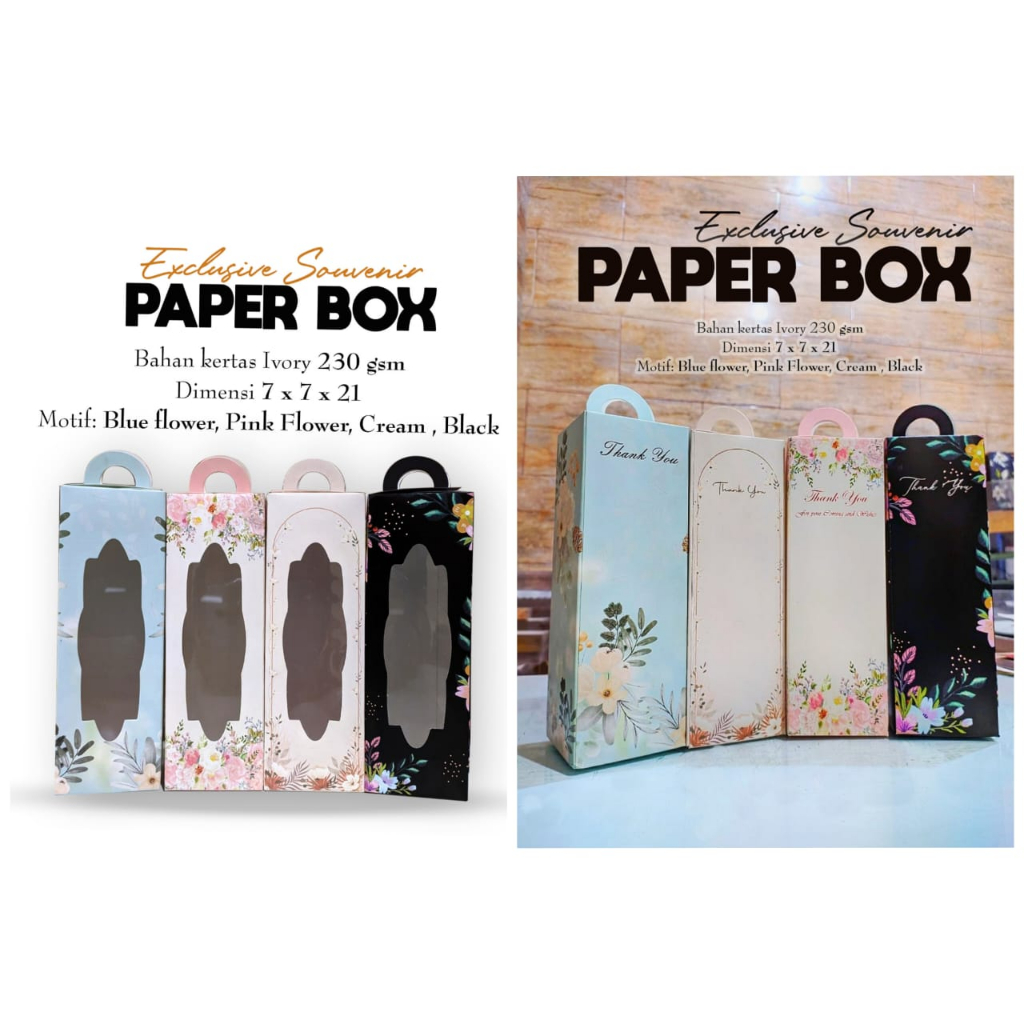 Paperbox Souvenir / Kemasan Souvenir Uk. 7 x 7 x 21 cm