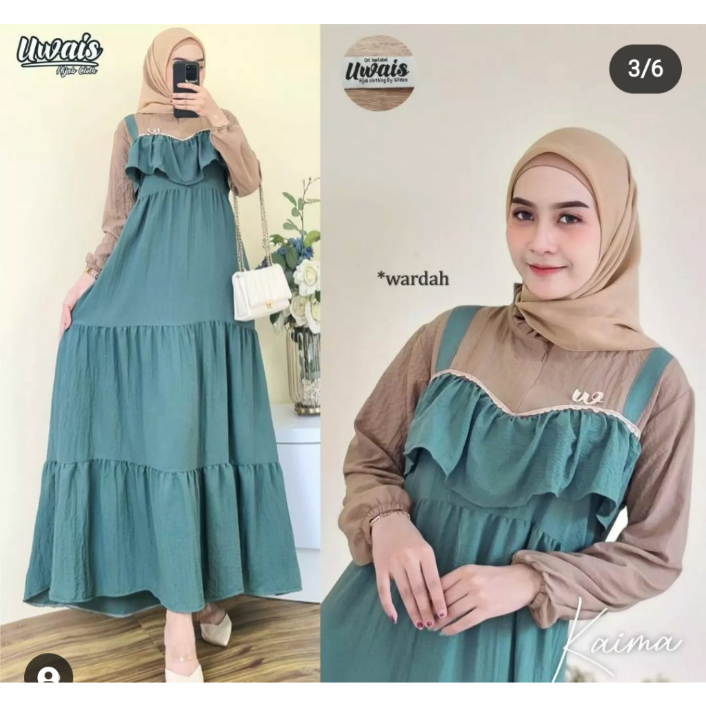 DRESS JUMBO BAHAN CEY AIRFLOW CRINKLE | 5L XXXL XXL XL L M S | MARISA MAXI